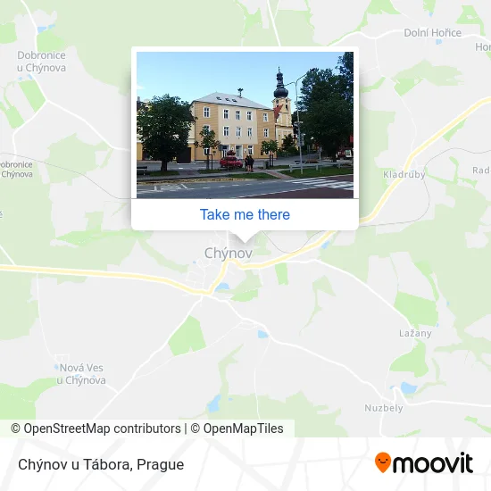 Карта Chýnov u Tábora