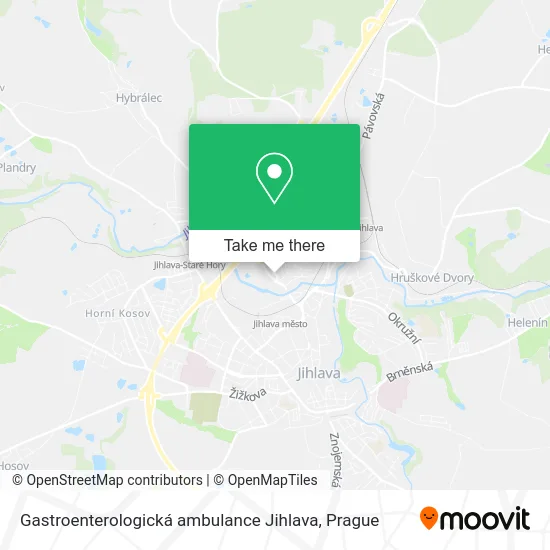 Карта Gastroenterologická ambulance Jihlava
