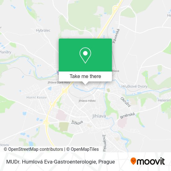 Карта MUDr. Humlová Eva-Gastroenterologie