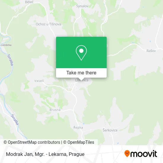 Карта Modrak Jan, Mgr. - Lekarna