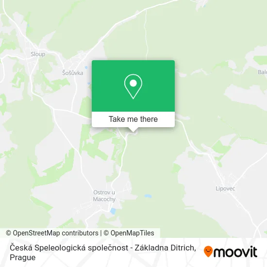 Карта Česká Speleologická společnost - Základna Ditrich