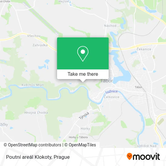 Poutní areál Klokoty map