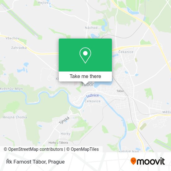 Карта Řk Farnost Tábor