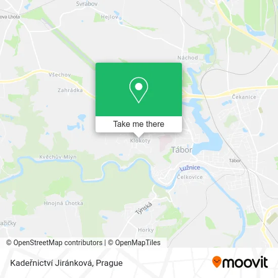 Карта Kadeřnictví Jiránková