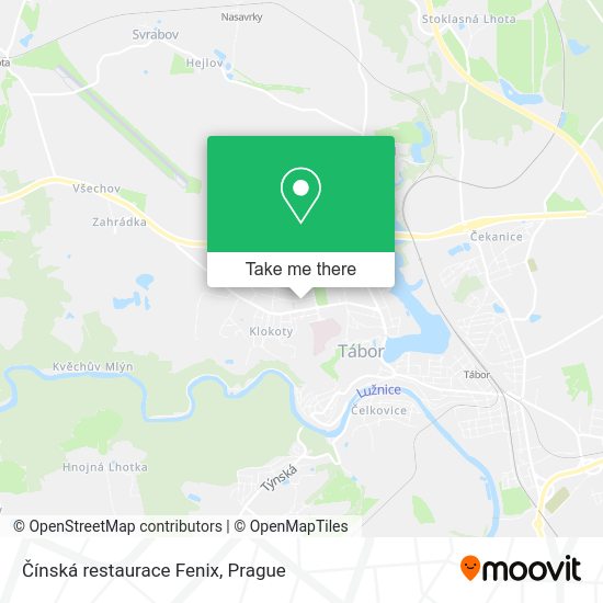 Карта Čínská restaurace Fenix
