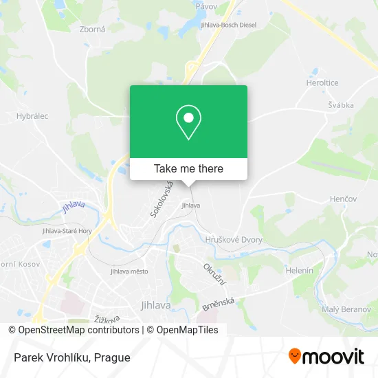 Карта Parek Vrohlíku