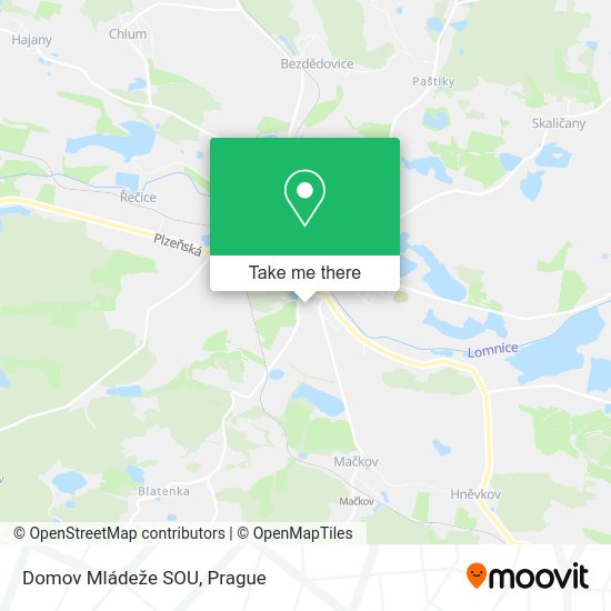 Карта Domov Mládeže SOU