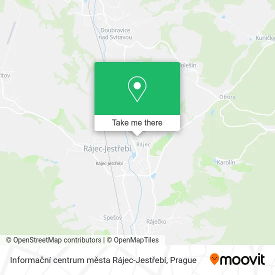 Карта Informační centrum města Rájec-Jestřebí