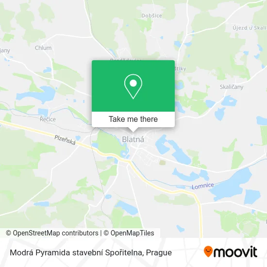 Modrá Pyramida stavební Spořitelna map