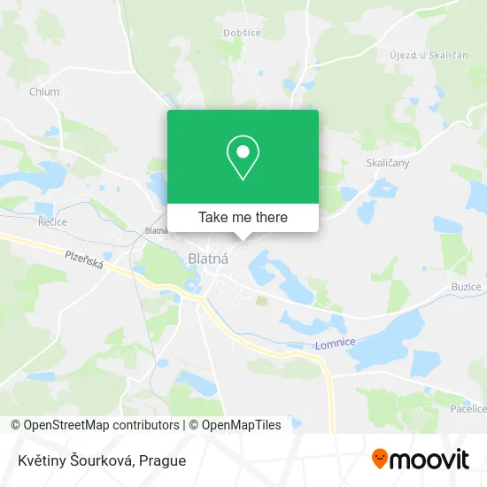 Květiny Šourková map