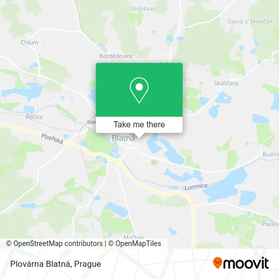 Карта Plovárna Blatná