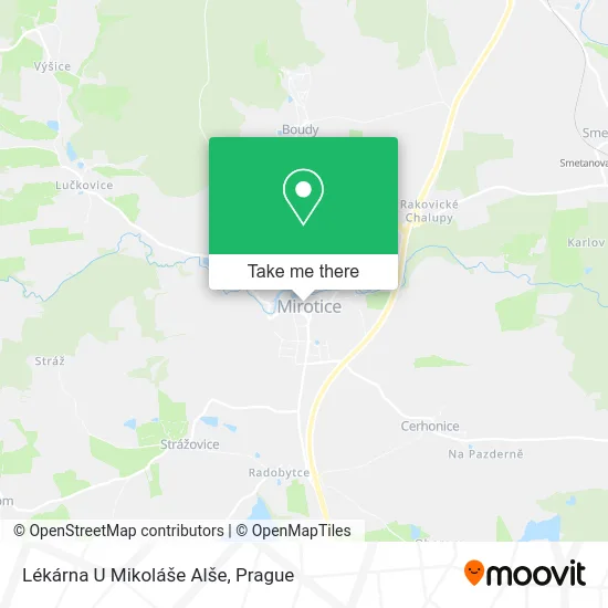 Карта Lékárna U Mikoláše Alše