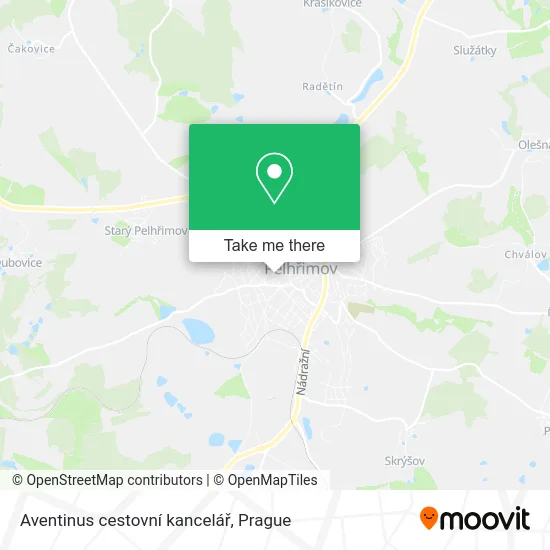 Aventinus cestovní kancelář map
