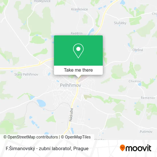 F.Šimanovský - zubní laboratoř map