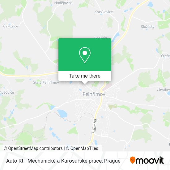 Карта Auto Rt - Mechanické a Karosářské práce