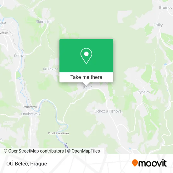 Карта OÚ Běleč