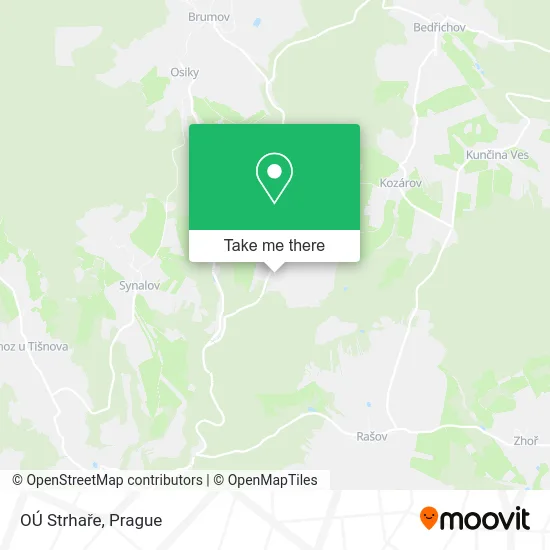 Карта OÚ Strhaře