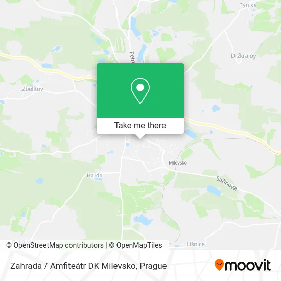 Карта Zahrada / Amfiteátr DK Milevsko