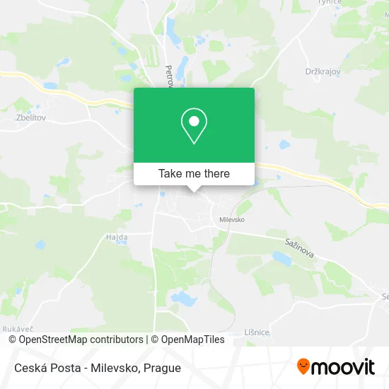 Карта Ceská Posta - Milevsko