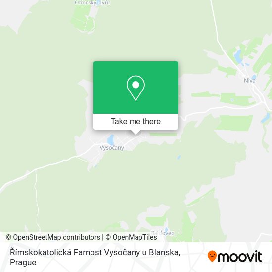 Карта Římskokatolická Farnost Vysočany u Blanska