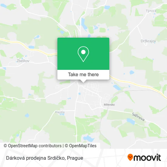 Карта Dárková prodejna Srdíčko