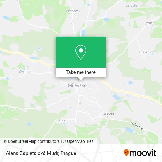 Карта Alena Zapletalová Mudr