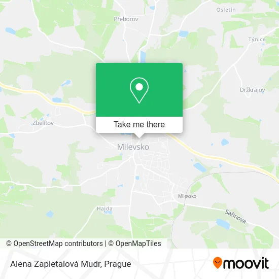 Карта Alena Zapletalová Mudr