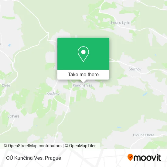 Карта OÚ Kunčina Ves