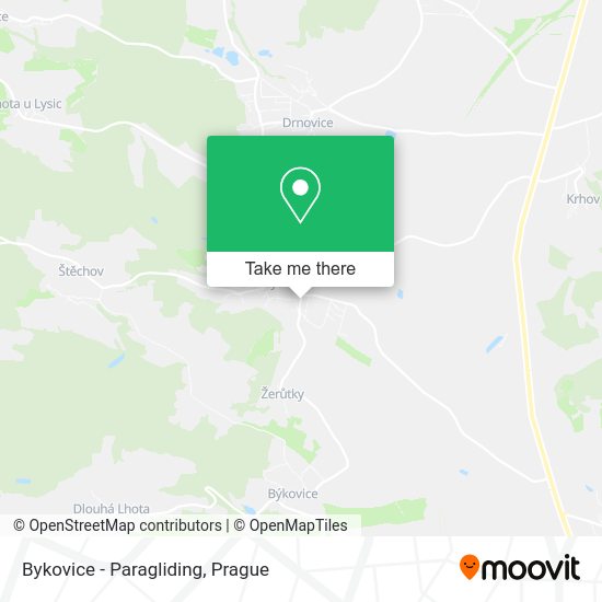 Карта Bykovice - Paragliding