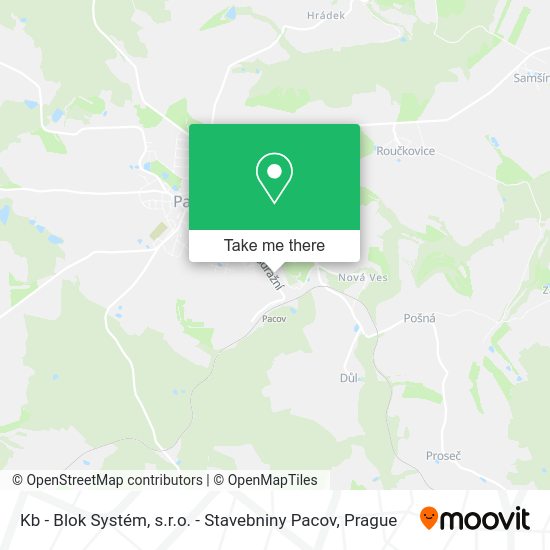 Карта Kb - Blok Systém, s.r.o. - Stavebniny Pacov