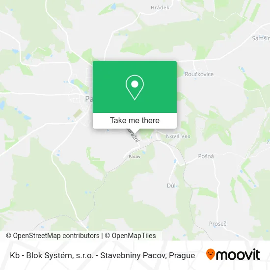 Карта Kb - Blok Systém, s.r.o. - Stavebniny Pacov
