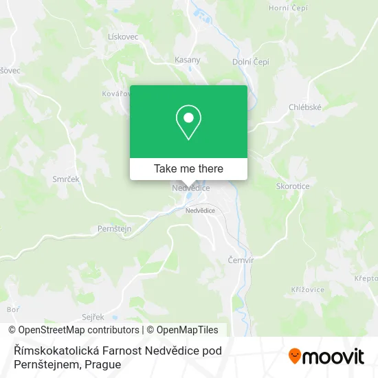 Карта Římskokatolická Farnost Nedvědice pod Pernštejnem