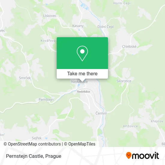 Карта Pernstejn Castle