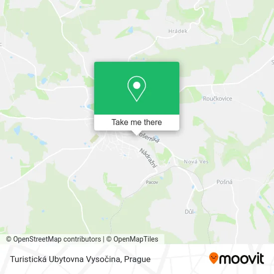 Карта Turistická Ubytovna Vysočina