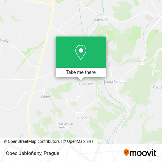 Карта Obec Jabloňany