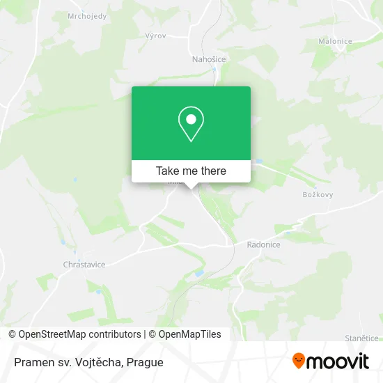 Карта Pramen sv. Vojtěcha