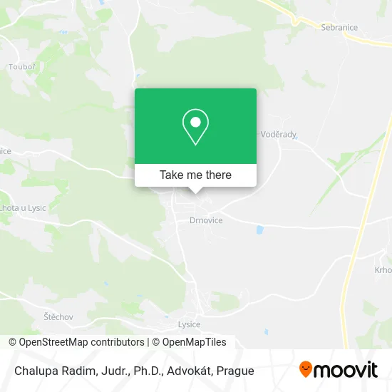 Карта Chalupa Radim, Judr., Ph.D., Advokát