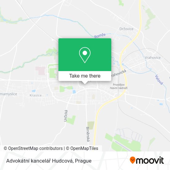 Advokátní kancelář Hudcová map