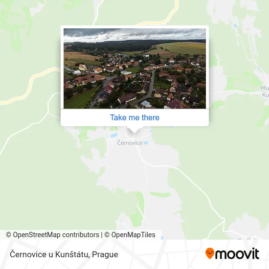 Карта Černovice u Kunštátu