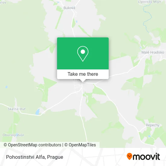 Карта Pohostinstvi Alfa