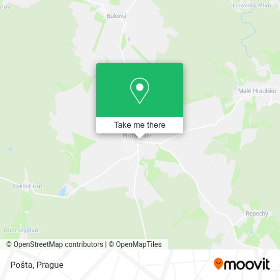 Карта Pošta