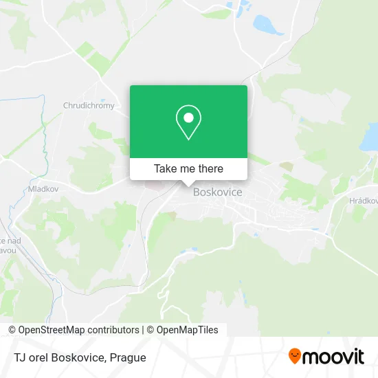 TJ orel Boskovice map