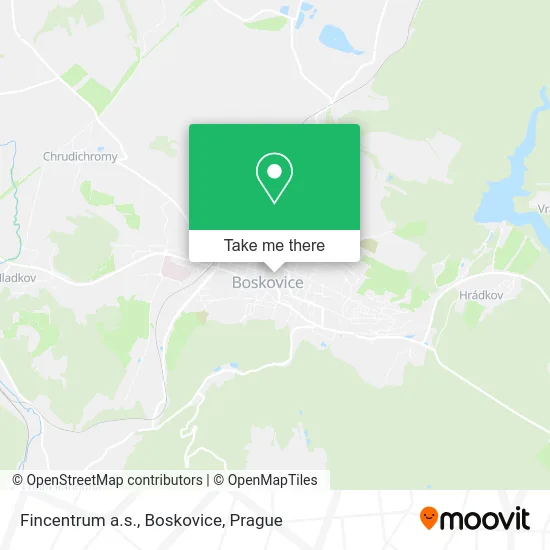 Карта Fincentrum a.s., Boskovice