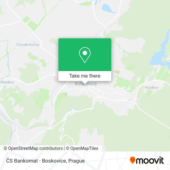 Карта ČS Bankomat - Boskovice