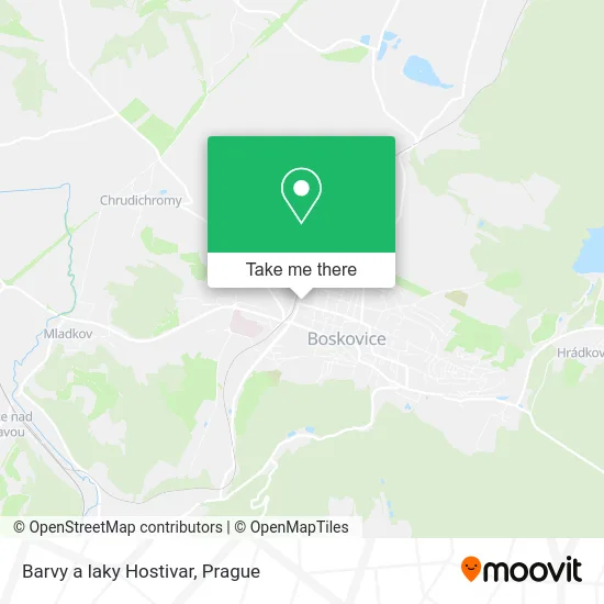 Карта Barvy a laky Hostivar