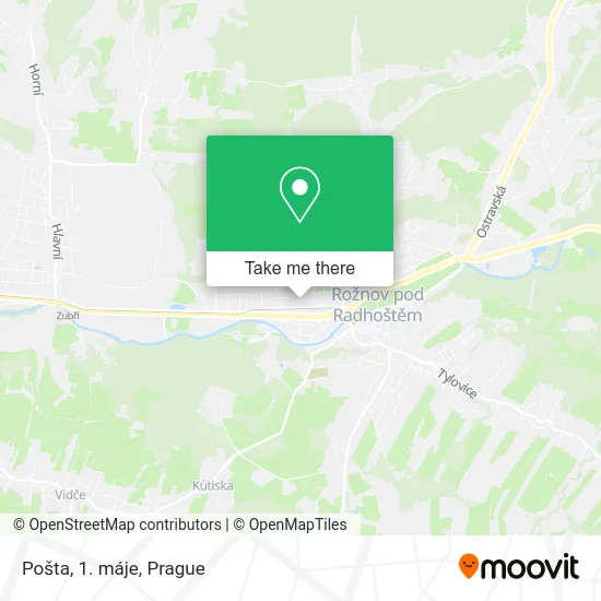 Карта Pošta, 1. máje