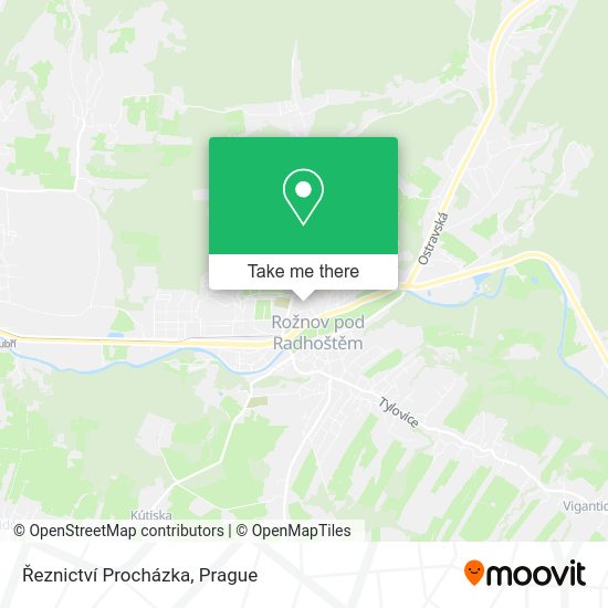 Карта Řeznictví Procházka