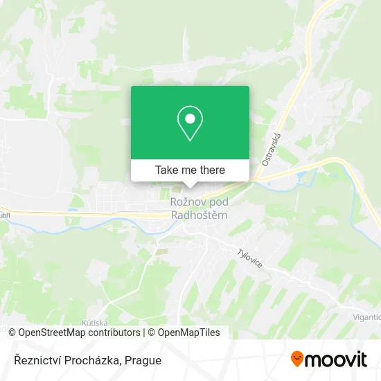 Карта Řeznictví Procházka