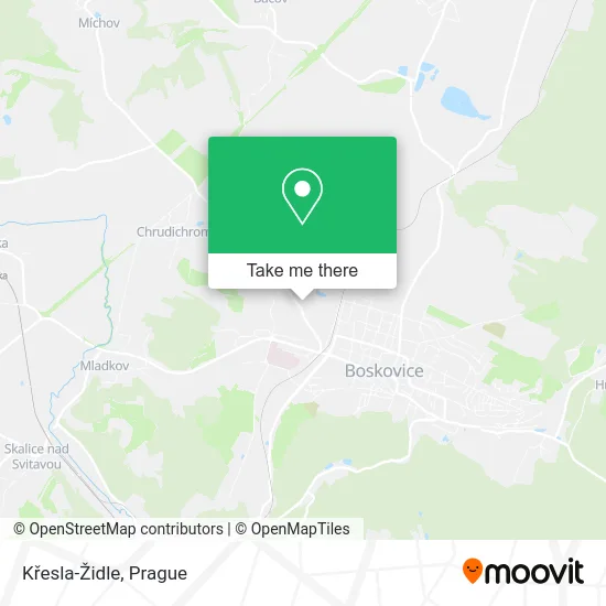 Křesla-Židle map