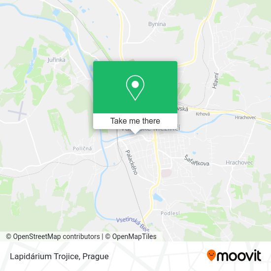 Карта Lapidárium Trojice